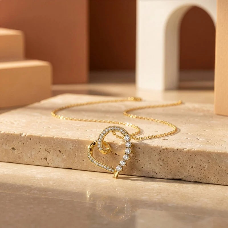 Sterling Silver Gold Vermeil Lab Diamond